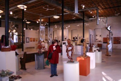 Rebecca at the Artist Co-op Gallery in the Market