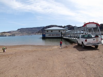 019 arriving at dock for paddle wheel trip on Lake Mead.JPG