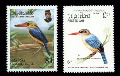 Stork-billed Kingfisher Stamps