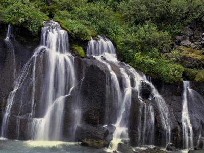 Waterfall at Hvit elven Iceland