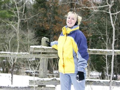 Lizzy at the Castle ruins