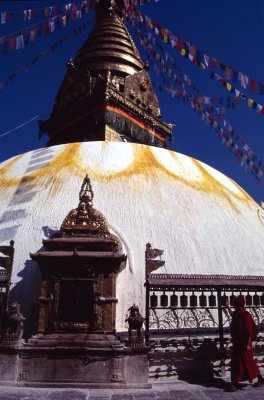 Swayambunath stupa.