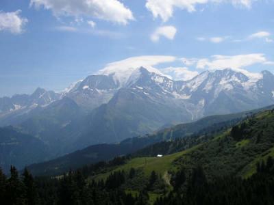 Mont Blanc seen from Megeve
