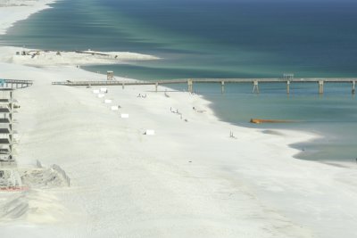 Illegal brown sand at Sugar Beach - Navarre Beach, Florida