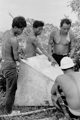 1968 Sabah - Building a surveyors' beacon