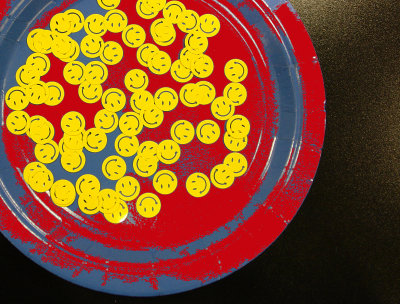 smiling faces on red and blue plate1.jpg