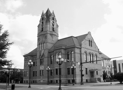 The old courthouse, B&W