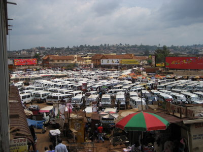 Parted ways with Jan and Polona and headed for Uganda - this is the bus terminal in Kampala.