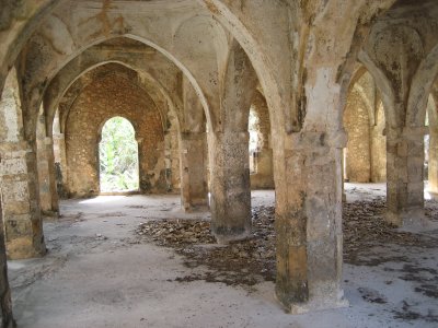 Restored ruins of a mosque.