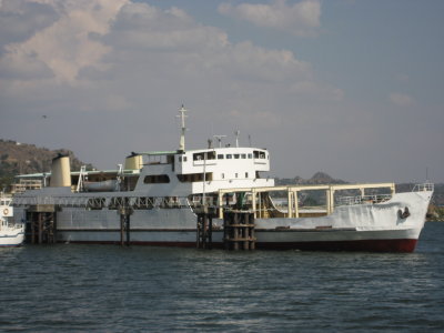The MV Umoja - the boat Paul Theroux crossed Lake Victoria on in Dark Star Safari.