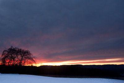 Fiery sunset