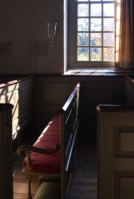 Church pews & afternoon light