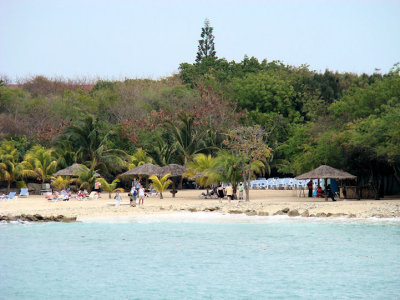 View of the Ship's Private Beach at Labadee,Haiti from the Water