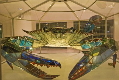 Stained Glass Maryland Blue Crab