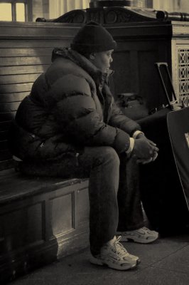 1000 Mile Stare at the Train Station