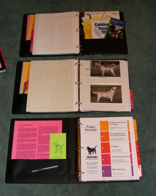 doGMum has been very busy putting our puppy packets together.