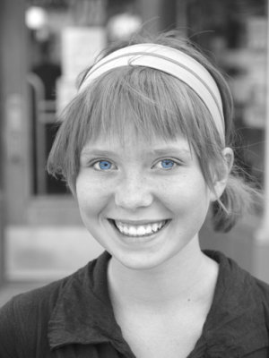 Blue eyes smiling
