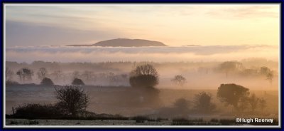 Ireland - Co.Sligo - Knocknarea rises above the mist - View from near Drumcliffe