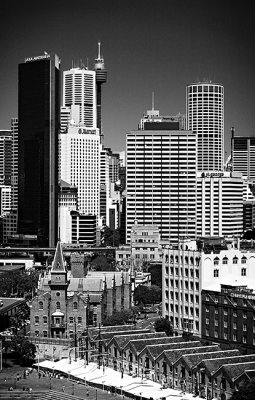 Sydney Highrises in black and white