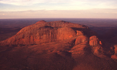 Sunset over Kata Tjuta from the air
