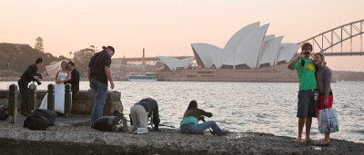 Opera House sunset busy with photographers