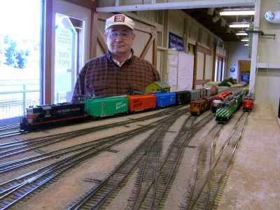 Brinton Jones of TCSME and his train.