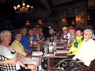 Bike club meeting at Marmalade Cafe - June 4, 2006