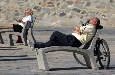 Along Barcelona beach