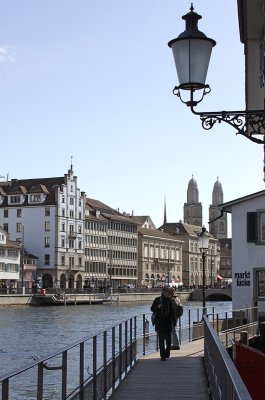 Along the river Limmat in Zurich