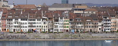 River Rhine with the houses