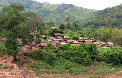 a small village along Mekong river