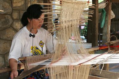 Traditional weaving in Ban PHanom village