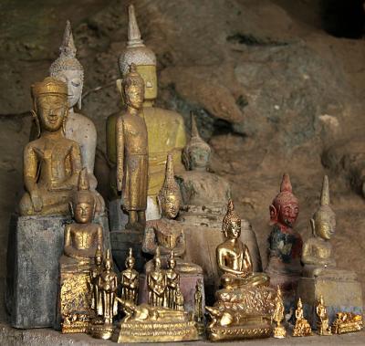 Buddha images in Pak Ou Caves