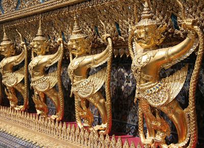 Closeup of the Garuda on the outer walls of the Temple of the Emerald Buddha