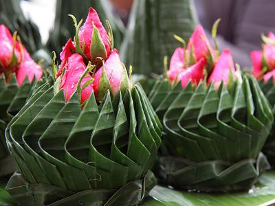 flowers prepared for praying