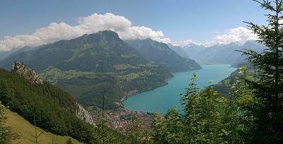 Brunnen with lake Vierwaldstaetter