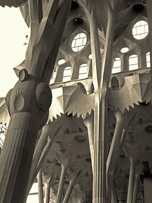 concrete forrest --The unfinished east wing of La Sagrada Familia 
