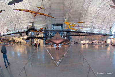 The SR-71 Exhibit in the Aviation Hanger