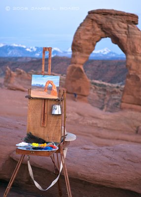 The Painter's Easel and Delicate Arch