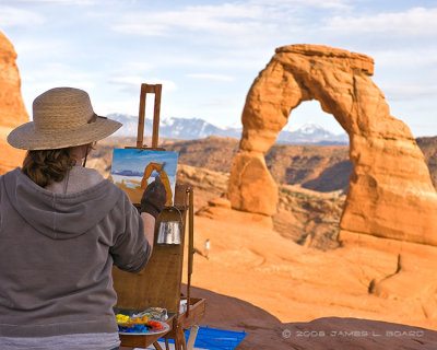 The Painter and Delicate Arch