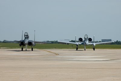F-15E Taxiing with A-10