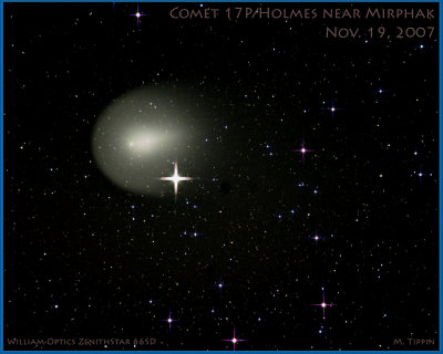 Comet 17P/Holmes near Mirphak, 11/19/07