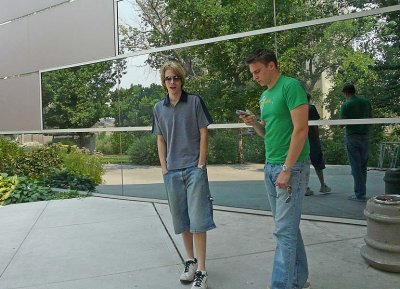 Boys Outside the Museum