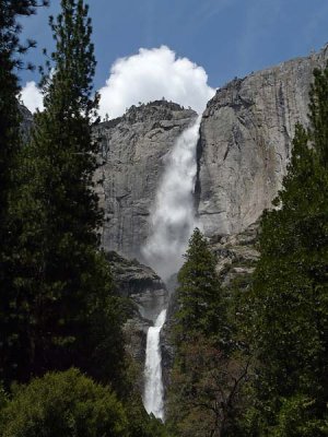 White Cloud Pouring Down the Rock