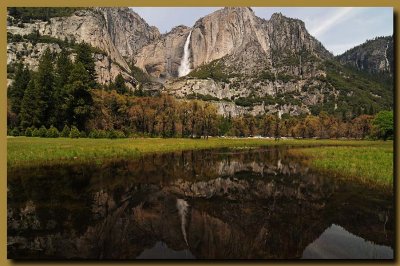 Reflection of Yosemite Falls