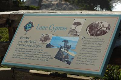 Sign of the Lone Cypress