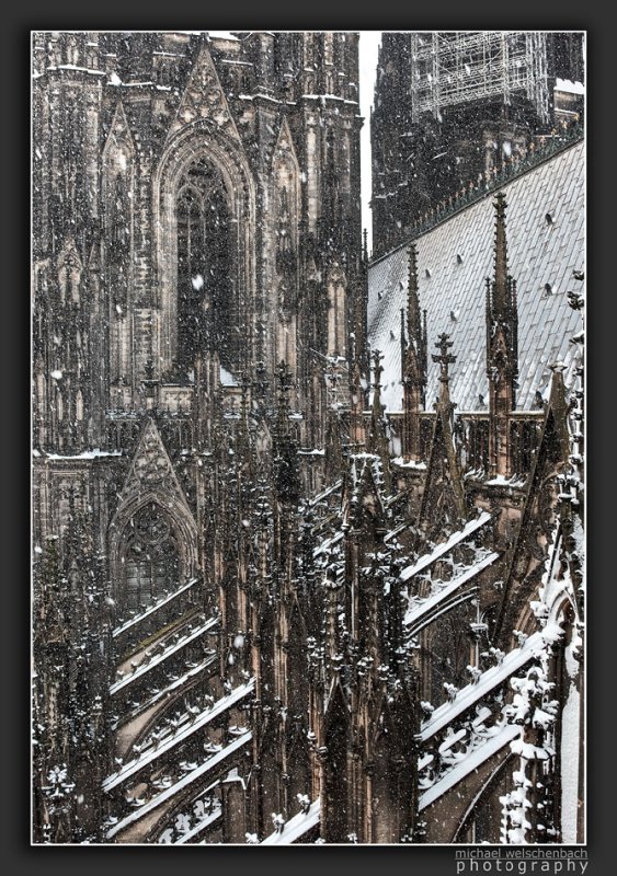 Cologne Cathedral in Snow Flurry