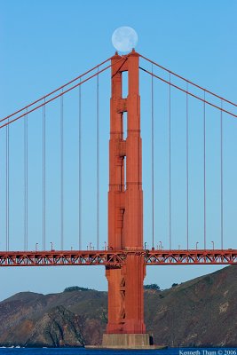 Moonset over the Golden Gate