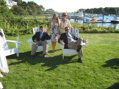 Adirondack Rental Chairs @ a Wedding in Falmouth Mass