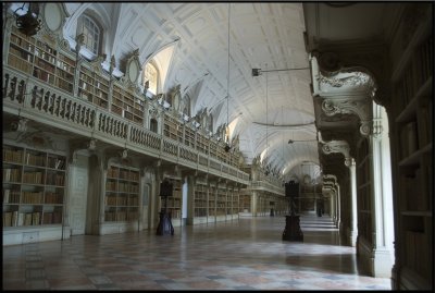 Library with 40,000 books at Palacio de Mafra